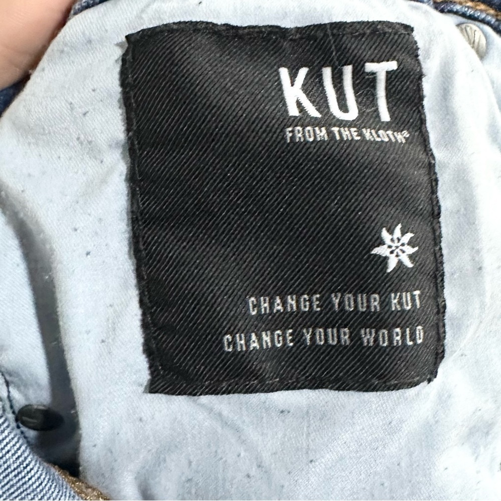 Kut From The Kloth Elizabeth Fab Ankle Straight Leg High Rise Denim Blue Jeans 8 - Picture 7 of 9